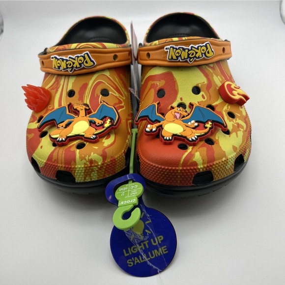 Crocs Pokémon Charizard cls Clog Size M9 / W11 210242-001 in Orange. main image 6